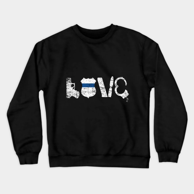 Love the Badge Crewneck Sweatshirt by MikesTeez